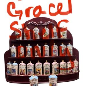 Walt Disney Spice Jar Set Lenox 1995 Salt and Pepper Shakers 26 Piece Set EUC
